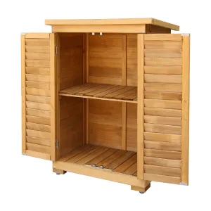 Storage Cabinet Unit Shelves Outdoor Indoor All Weather Portable Garden Cupboard