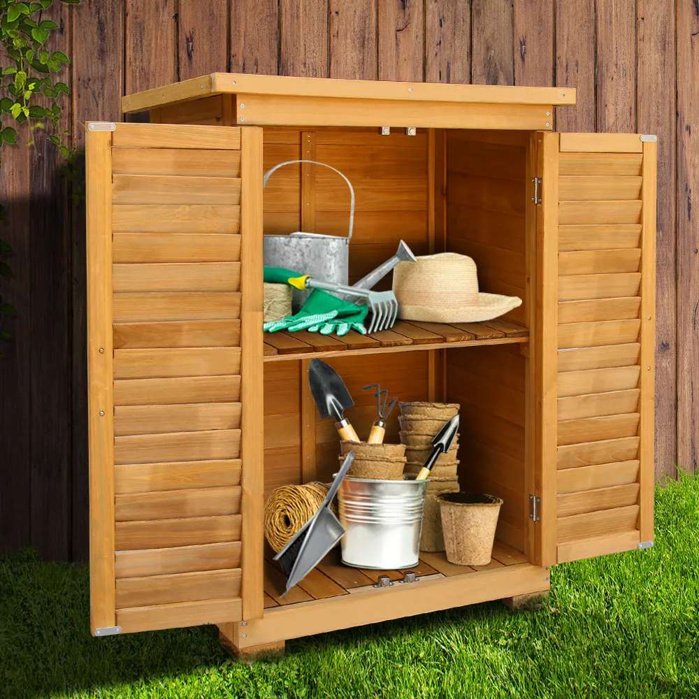 Storage Cabinet Unit Shelves Outdoor Indoor All Weather Portable Garden Cupboard