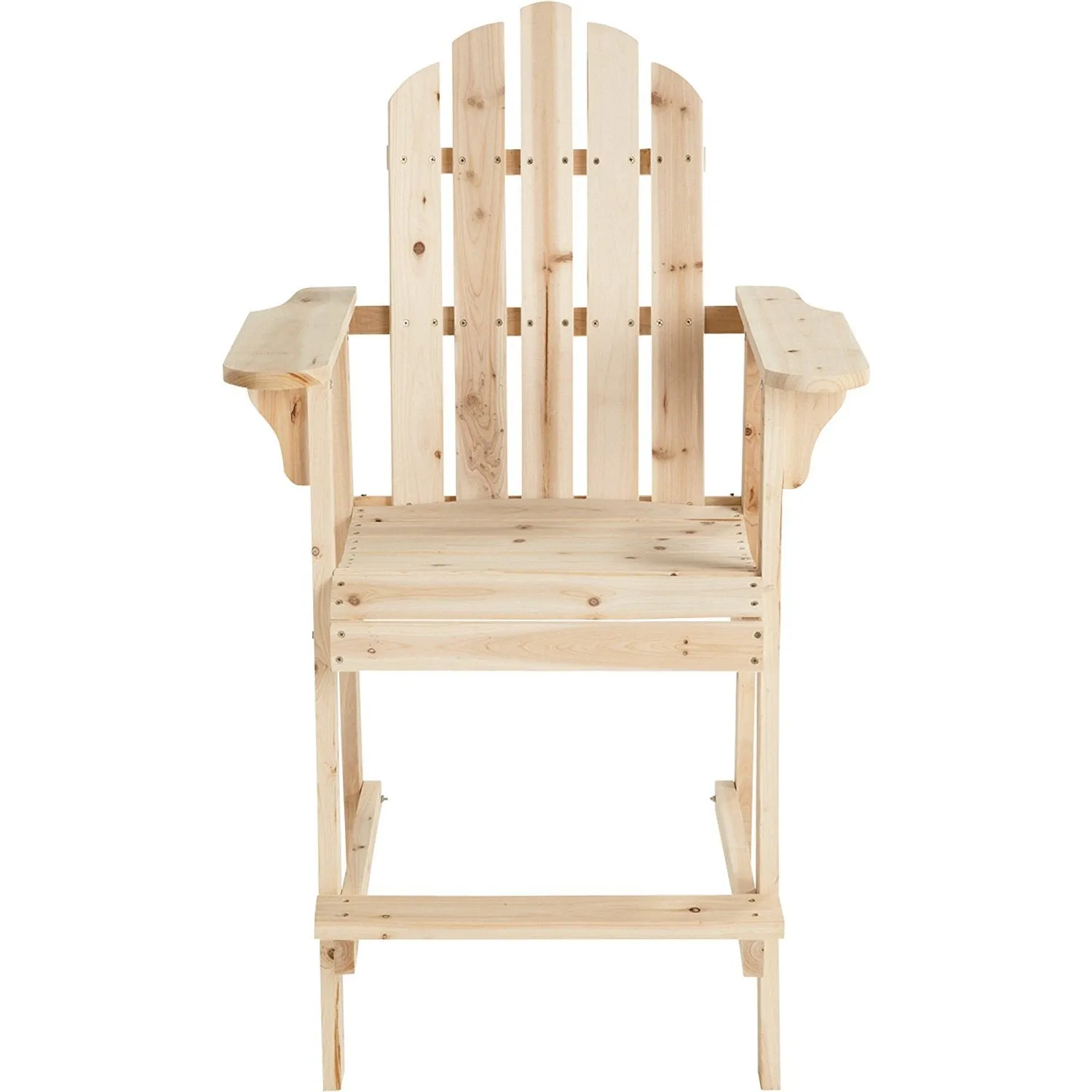 Tall Unfinished Fir Wood Adirondack Chair