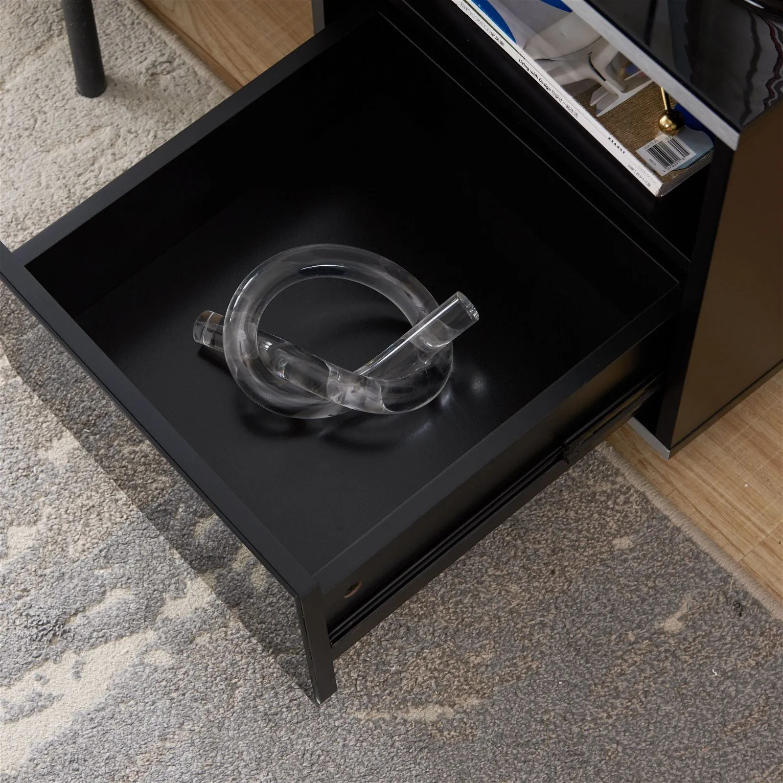 TITAN Side Table Black by Tauris