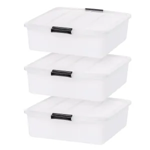 Under Bed Storage Box with Easy Slide Low-friction Disks 3 Pack - 8.3 gal. (33 qt.)