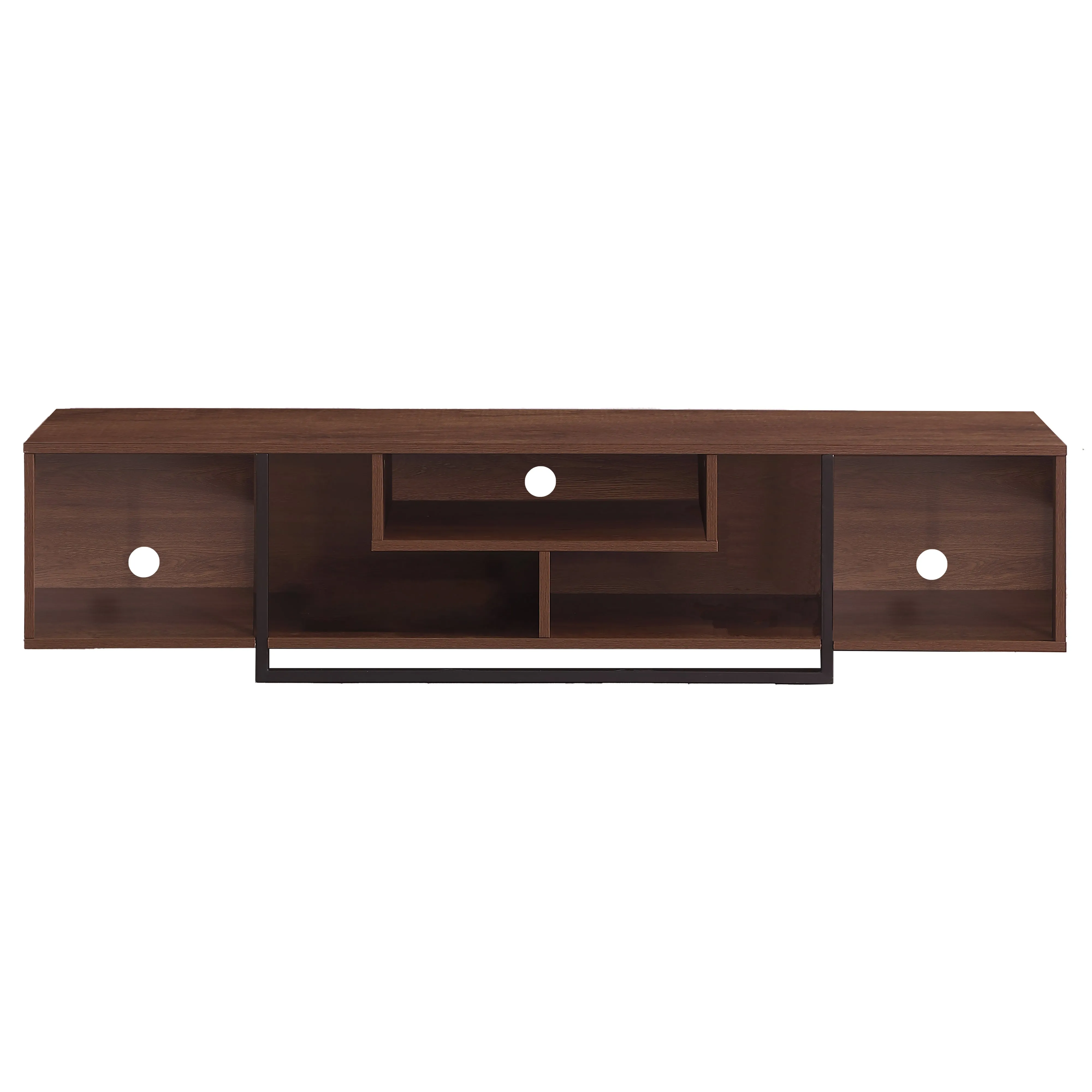 Vader 1800 Dark Oak, Open style Entertainment Unit, TV Cabinet by Tauris™