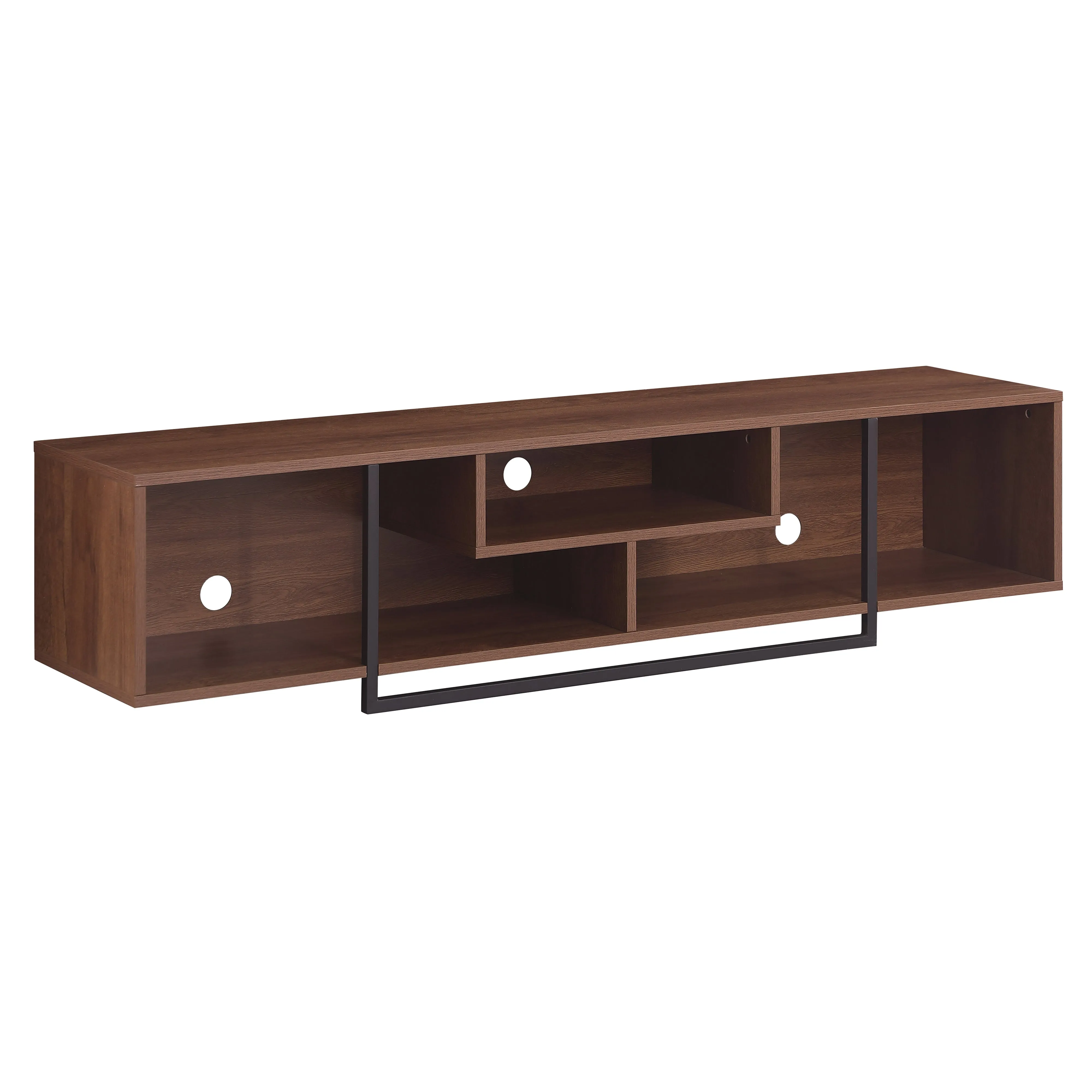 Vader 1800 Dark Oak, Open style Entertainment Unit, TV Cabinet by Tauris™