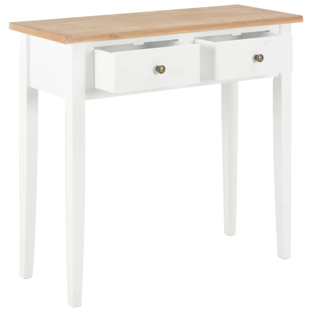 vidaXL Dressing Console Table White 79x30x74 cm Wood