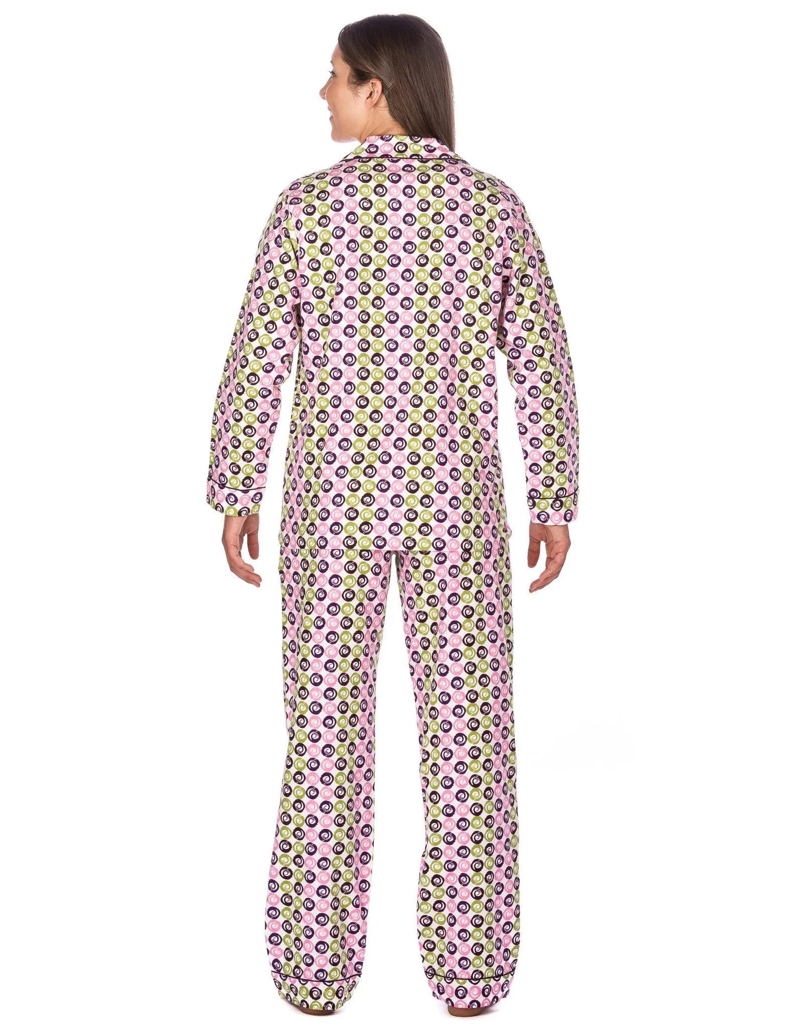 Women's Premium 100% Cotton Flannel Pajama Sleepwear Set (Relaxed Fit)