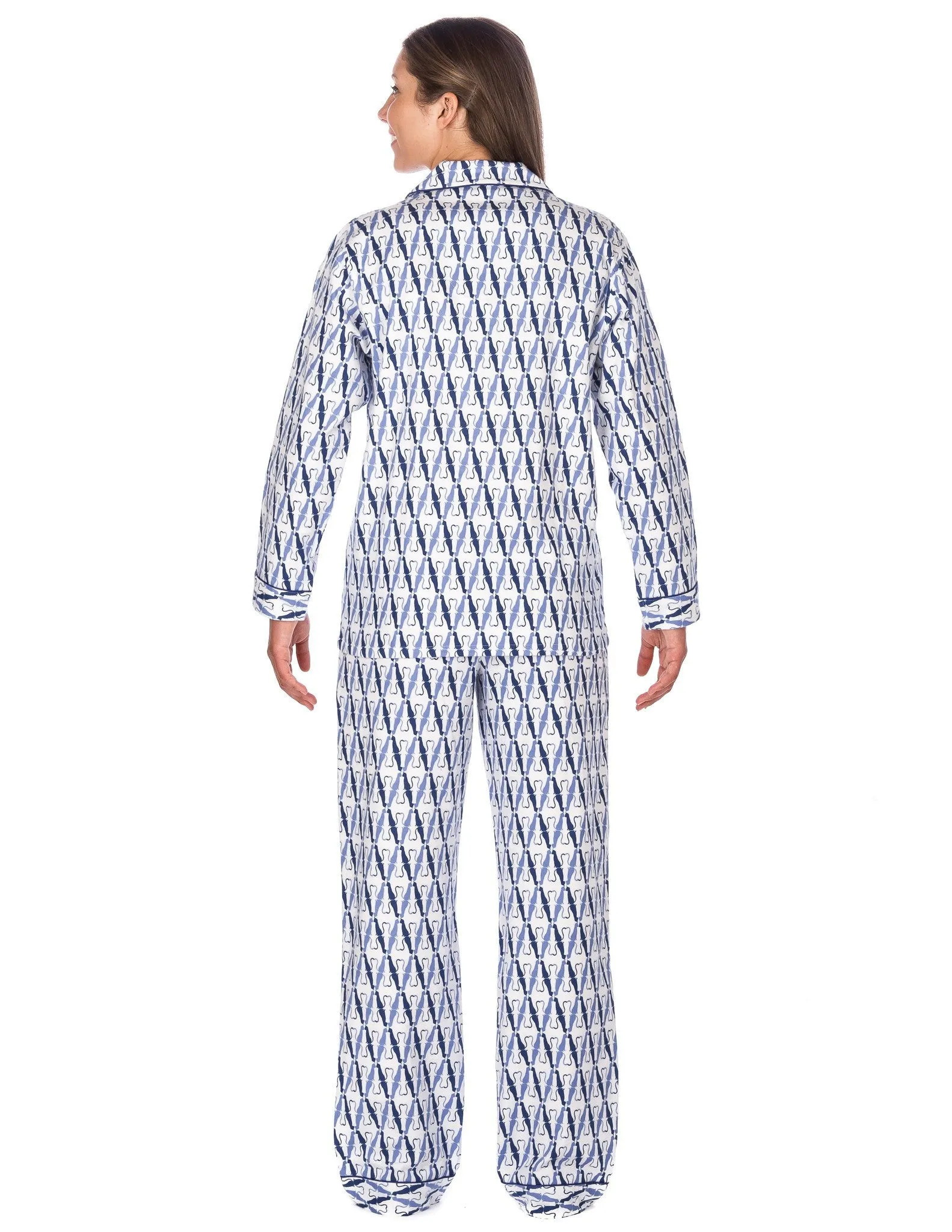 Women's Premium 100% Cotton Flannel Pajama Sleepwear Set (Relaxed Fit)