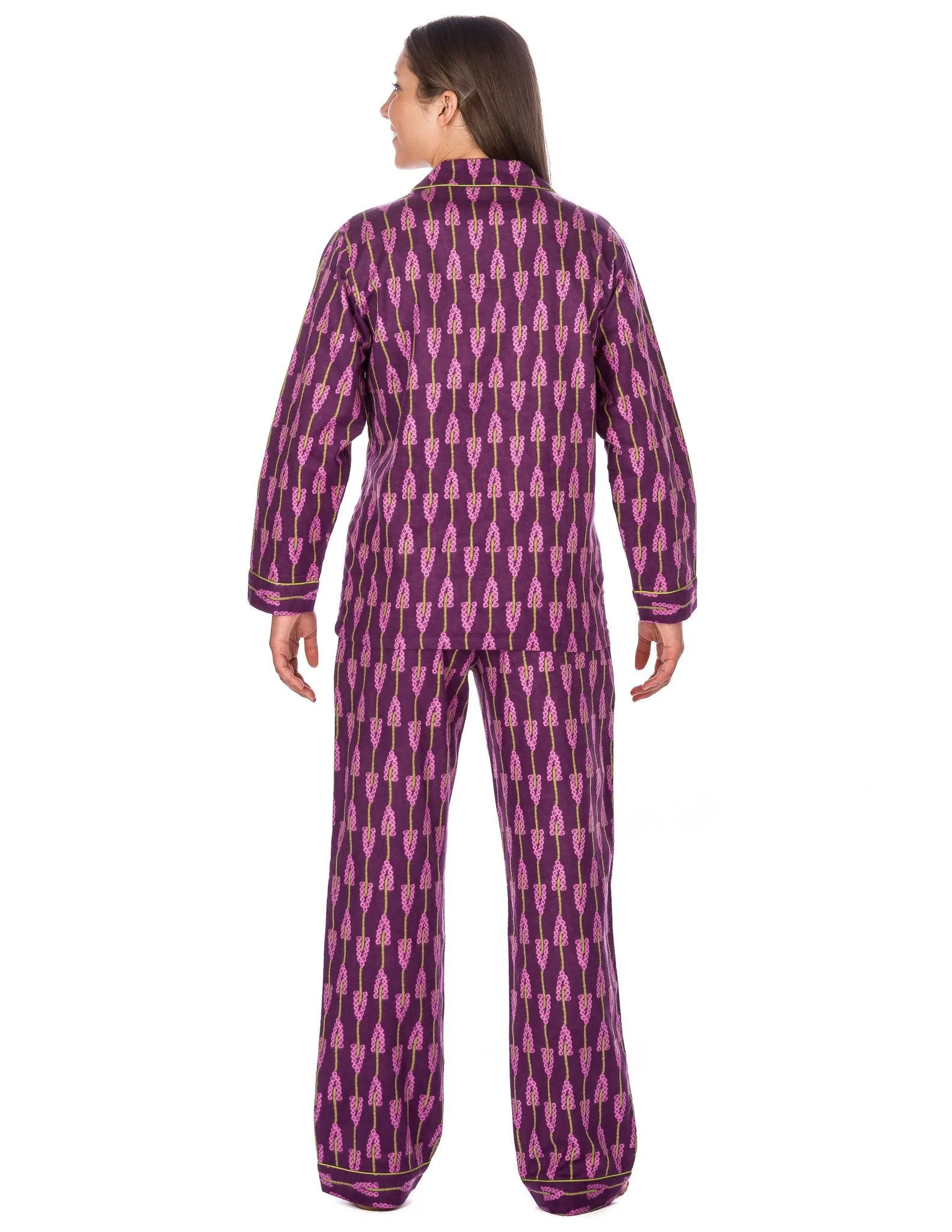 Women's Premium 100% Cotton Flannel Pajama Sleepwear Set (Relaxed Fit)