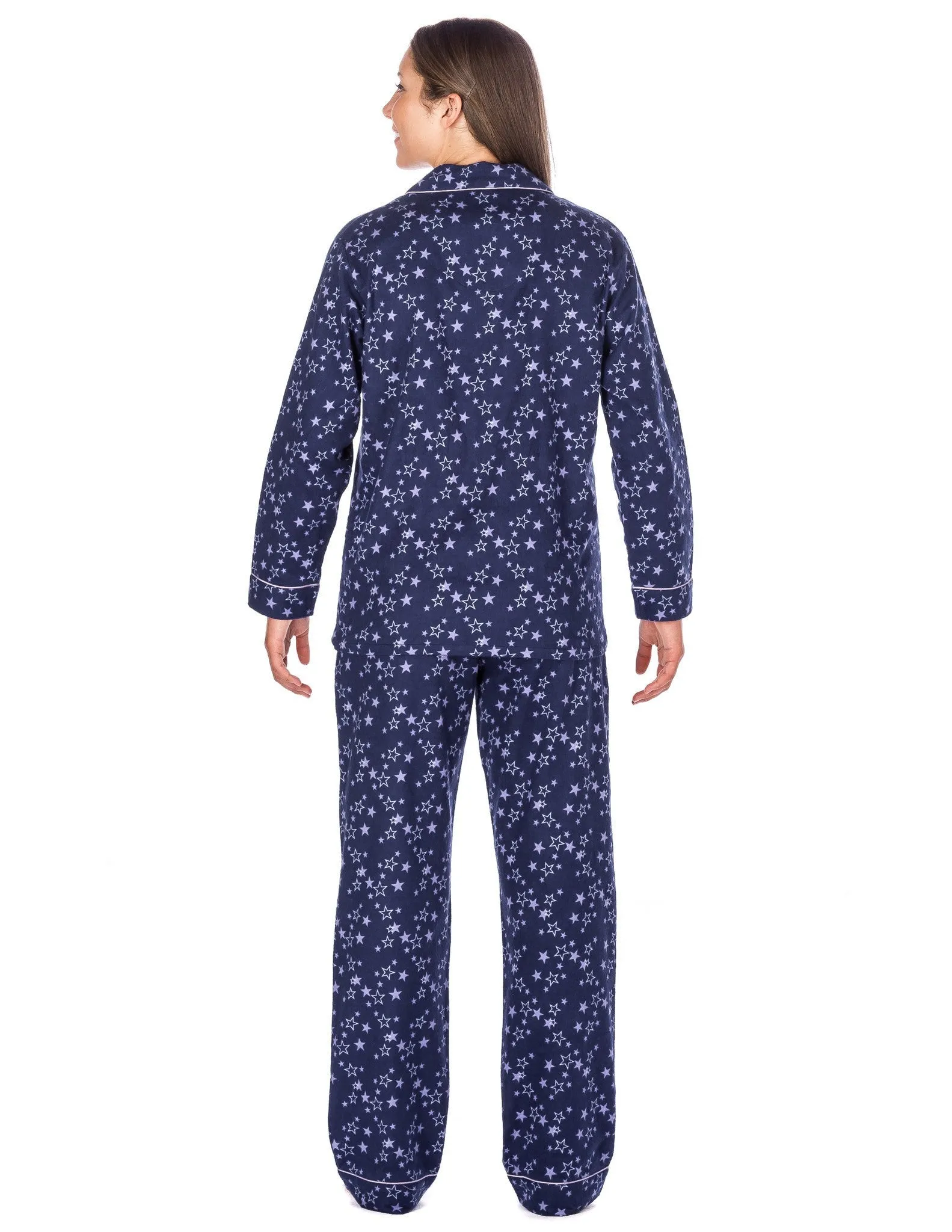 Women's Premium 100% Cotton Flannel Pajama Sleepwear Set (Relaxed Fit)