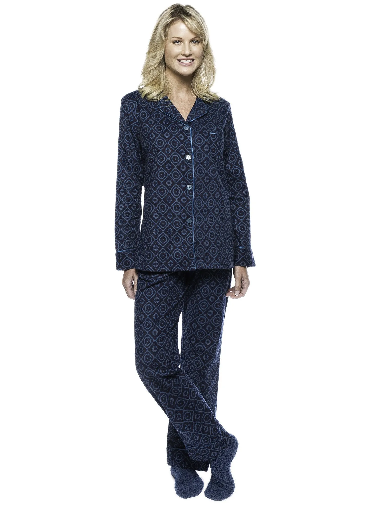 Womens Premium Cotton Flannel Pajama Sleepwear Set