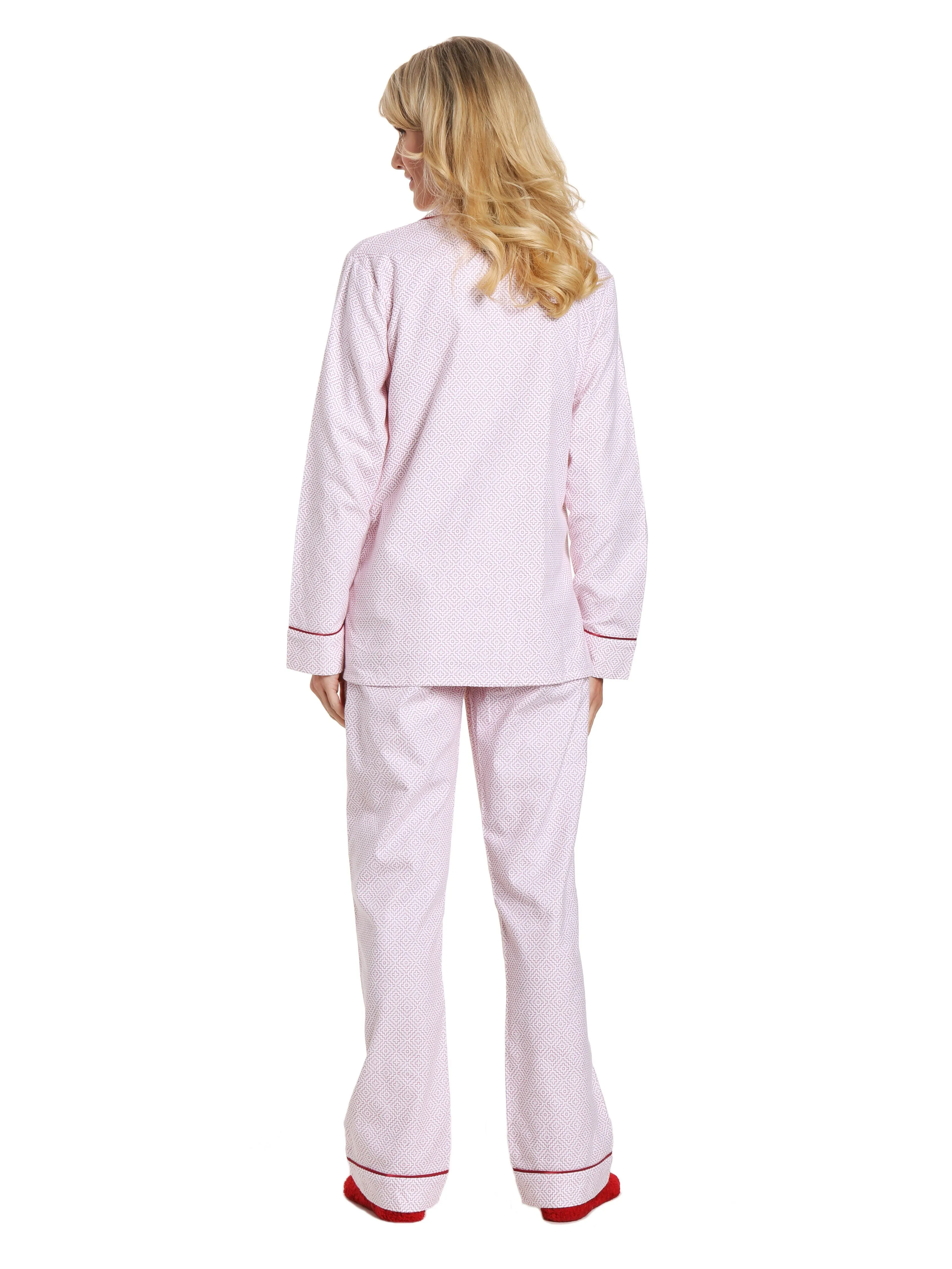 Womens Premium Cotton Flannel Pajama Sleepwear Set